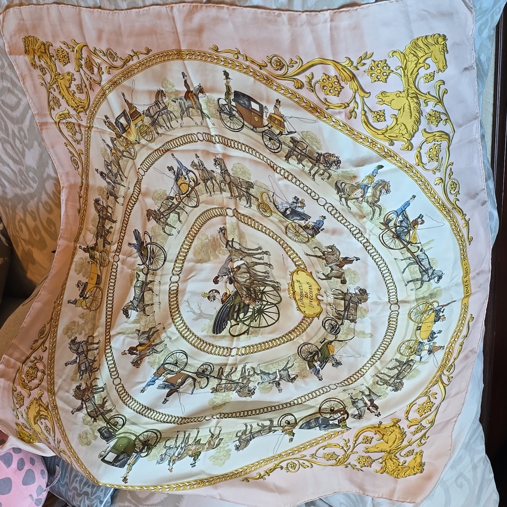 Hermes  vintage silk scarf